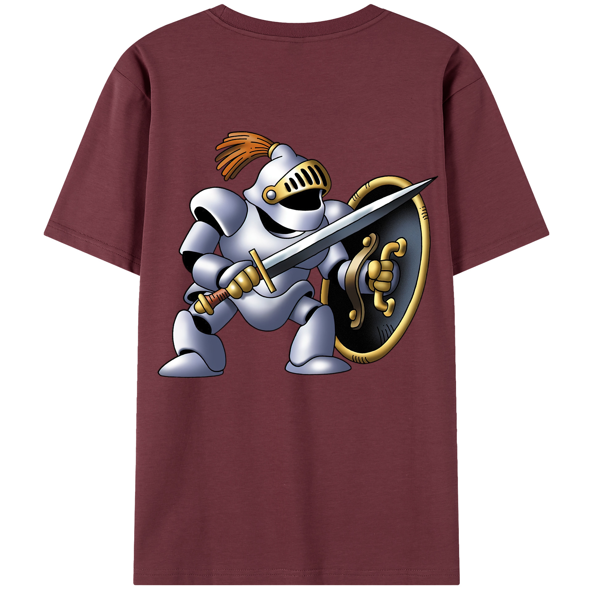 （画像用） ドラゴンクエスト Doragon Kuesuto Dragon Quest 綿100％半袖Tシャツ（背面プリント）